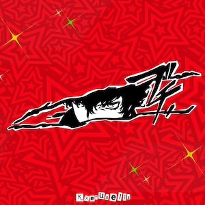¡Golpe crítico! / Calcomanía de vinilo del protagonista Itasha JDM Anime Videojuego