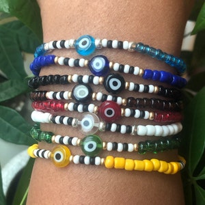 Evil Eye Bracelets | Thin Evil Eye Bracelets | Multicolored Evil Eye Bracelets | Gift Bracelet