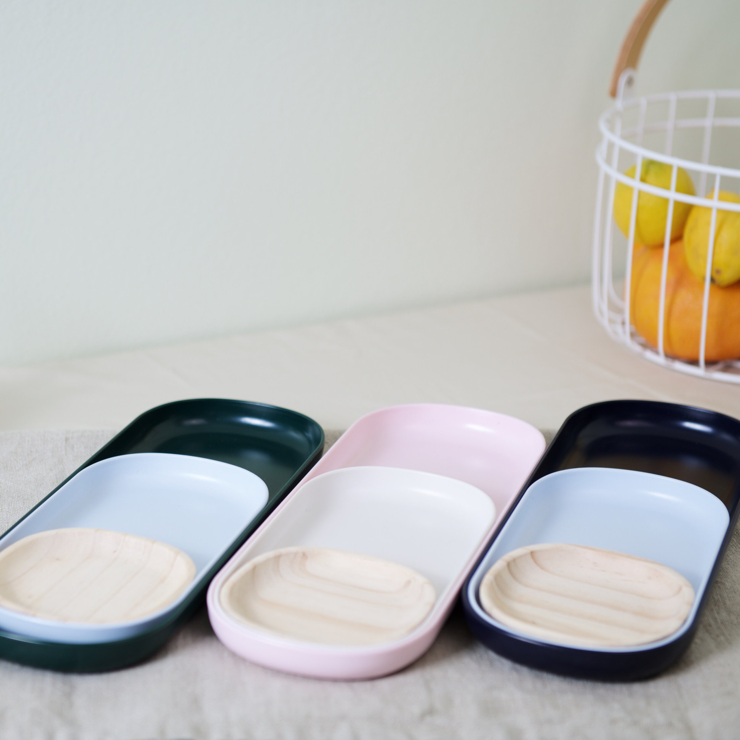 Stackable Decorative Nesting Trays Vanity Trays Pine Wood Etsy