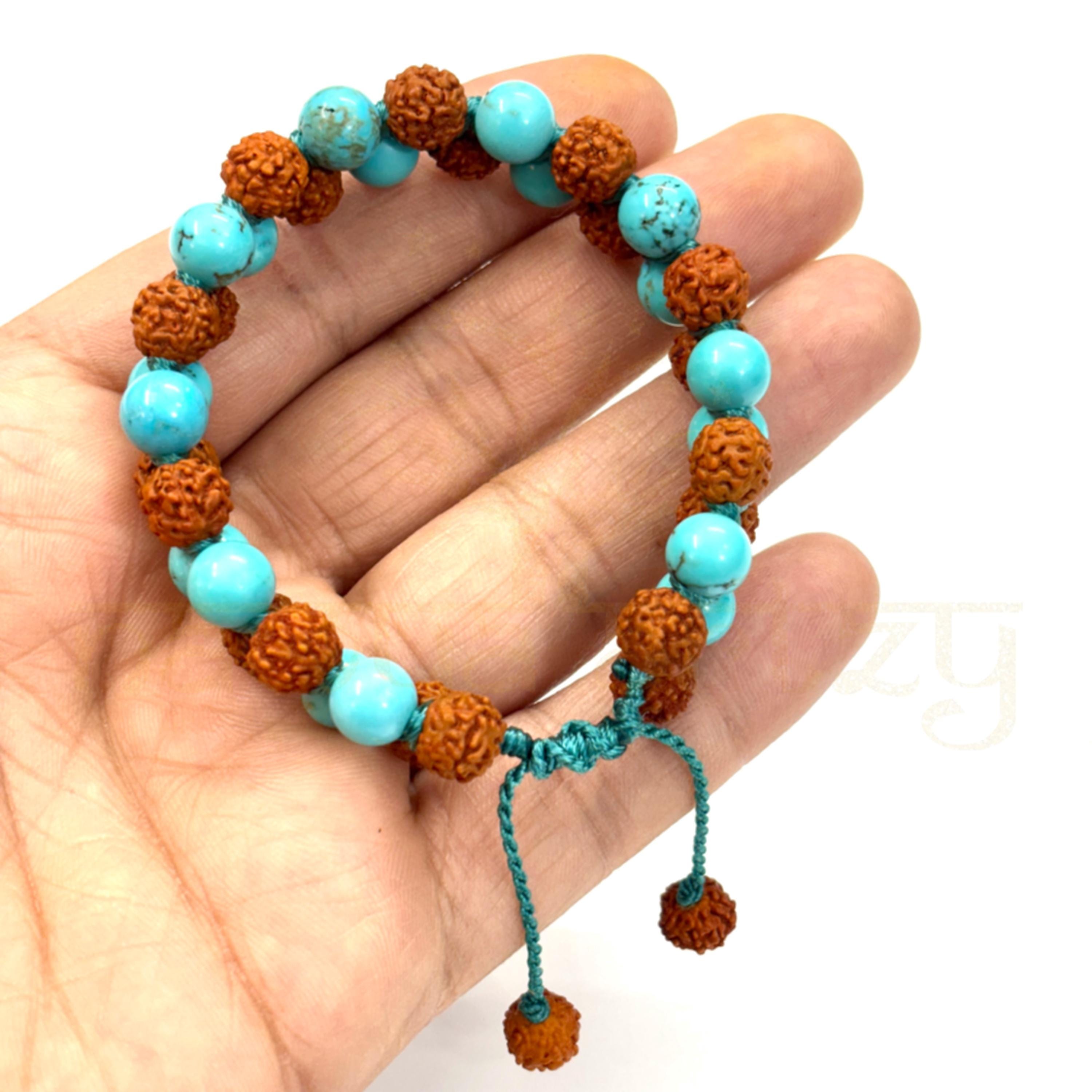 ハンドメイド ナチュラル 8 mm ミックスフェイス ルドラクシャ ビーズ