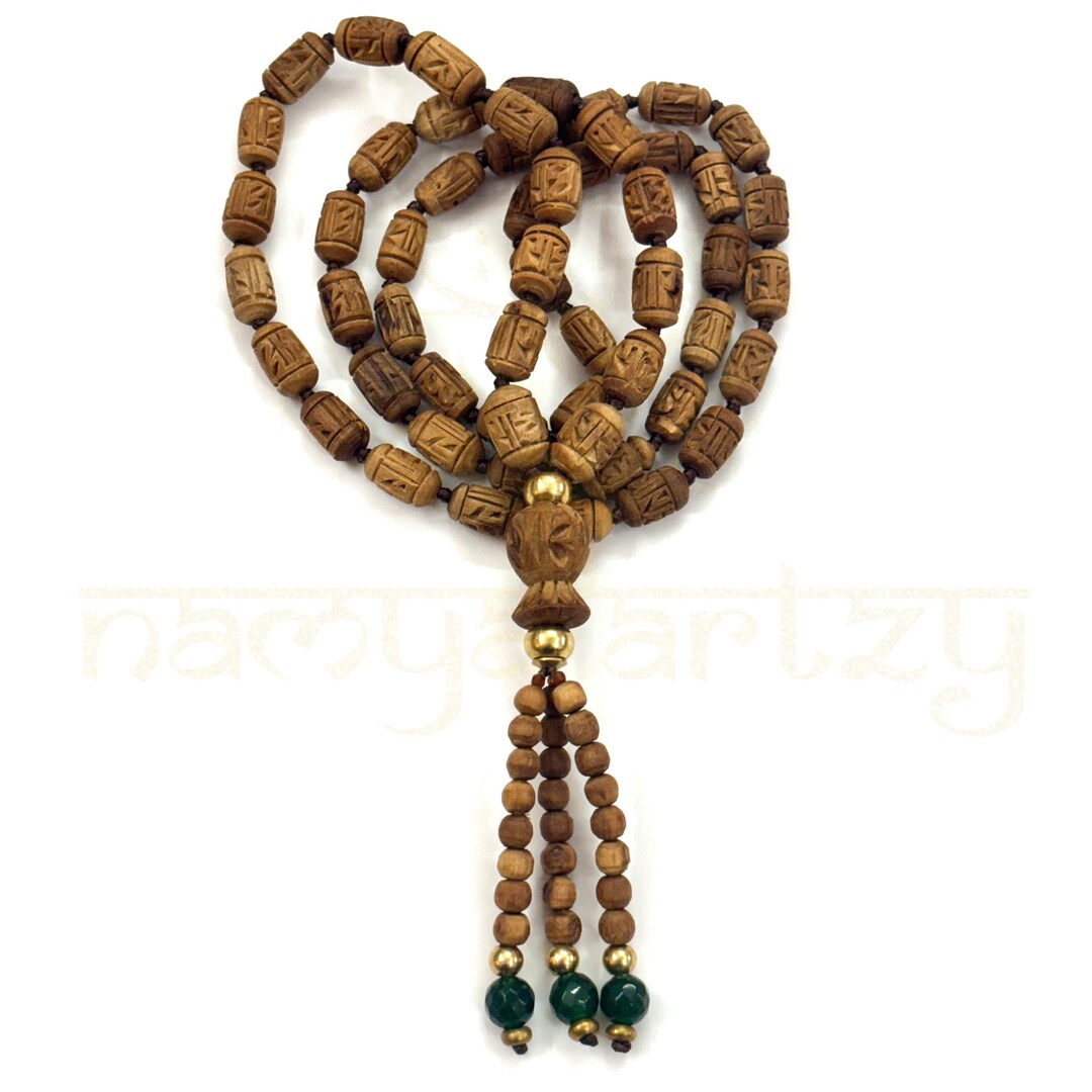 Handmade, Radha Imprints Tulsi 54 Beads Hand-knotted Neck-bead Mala ...