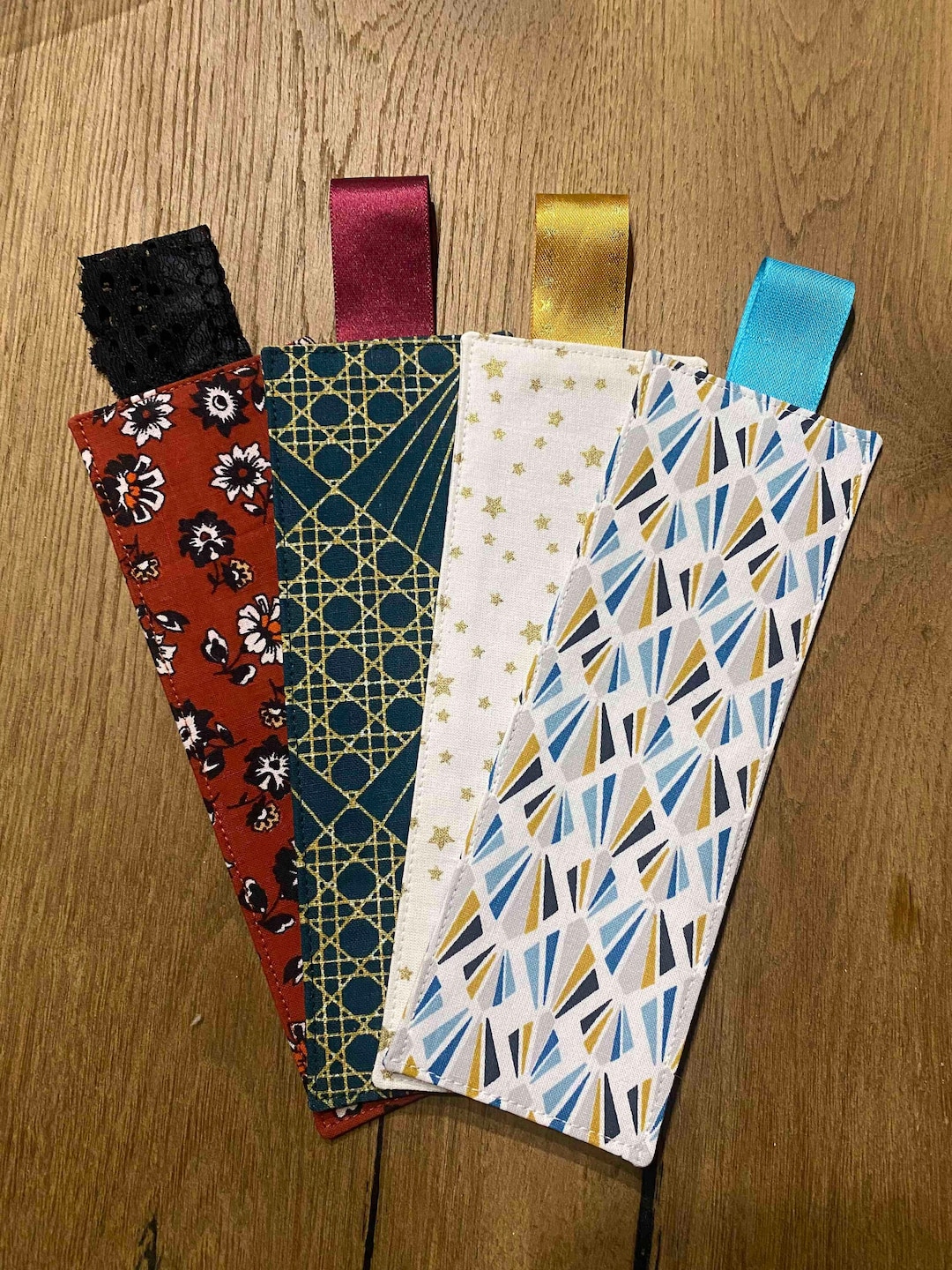 Handmade Fabric Bookmarks Etsy
