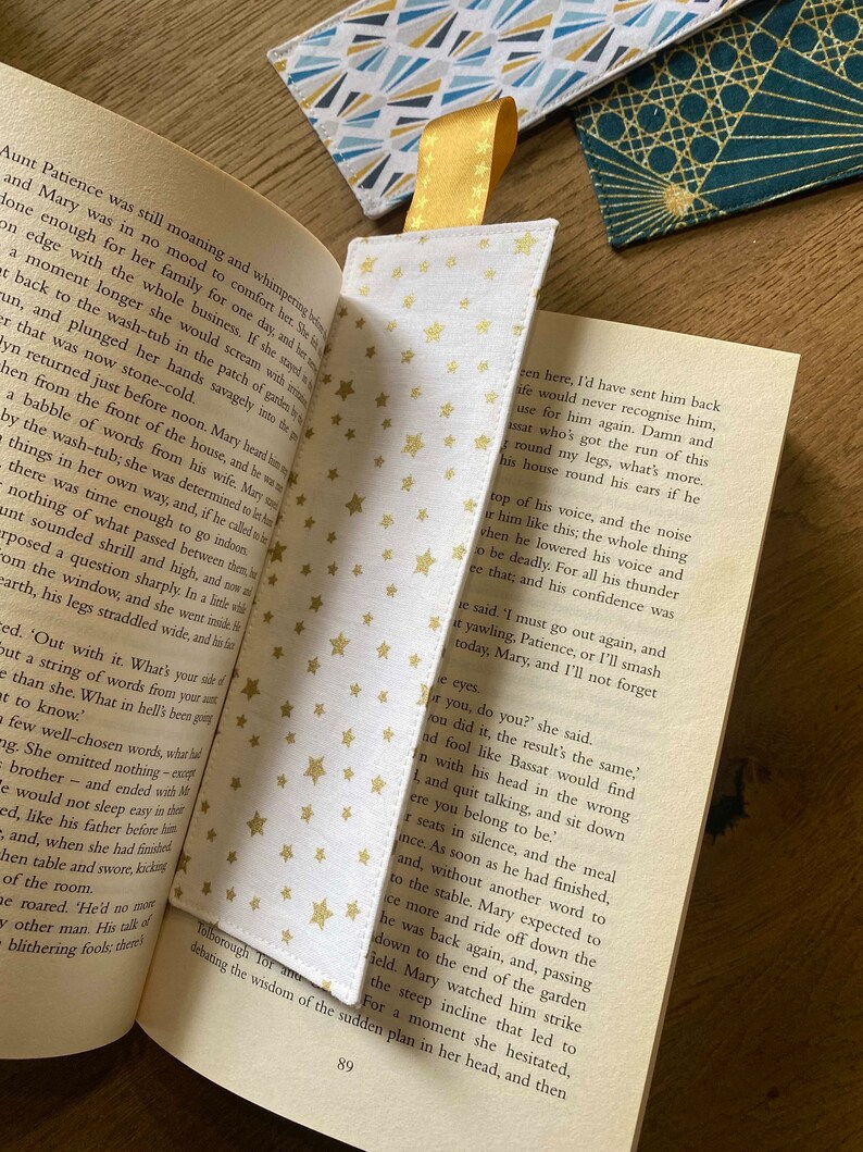 Handmade Fabric Bookmarks Etsy