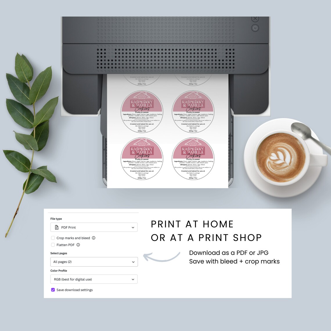 Two Part Label Customizable Cottage Law Label Template, Editable Round Label, Customizable Sticker ...