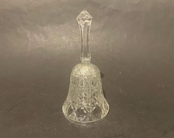 Small ornate cut glass decorative bell made Circa 1980s - no maker mark
