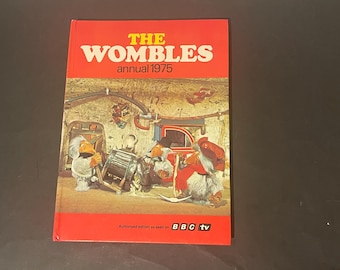 The Wombles Annual 1975 Hardback with 79 pages- Stories, Games, Quizzes etc