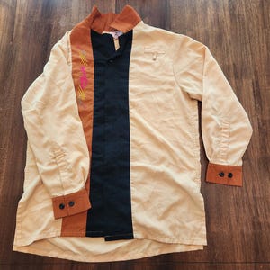 Vintage 1970s Retro Stardust Casino Zippered Uniform Shirt Size Small Las Vegas Casinos
