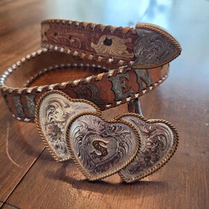 Vintage Montana Silversmiths Floral Women’s Girls Belt Buckle Western Preloved Flower Floral Western Cowboy Cowgirl Montana Silversmith 90s  main image 2