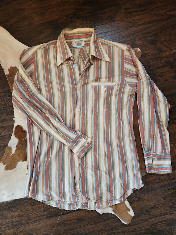 Vintage Men's Western Marlboro Shirt 60s 70s