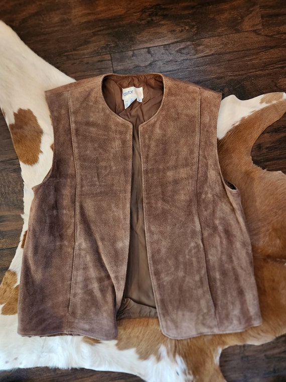 Astor One Vintage Suede Vest Tan