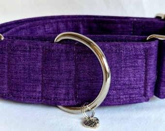 Purple martingale dog Collars