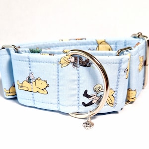 Winnie the pooh martingale dog collars blue