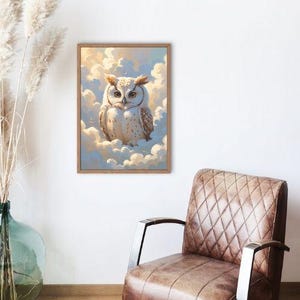 digital download wall art - poster for decoration - poster print - gift - owl - animal decoration