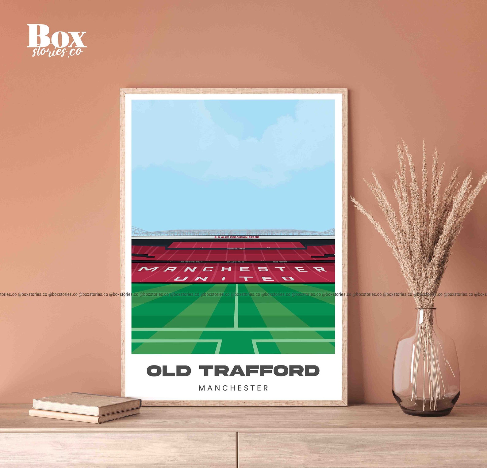 Old Trafford Manchester United Stadium Poster Print Etsy Canada