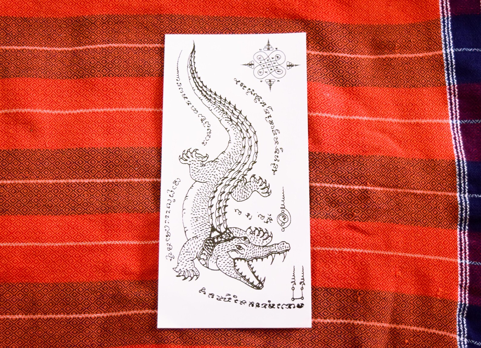 Crocodile Sak Yant Temporary Tattoos Sticker Thai Body Tattoo - Etsy