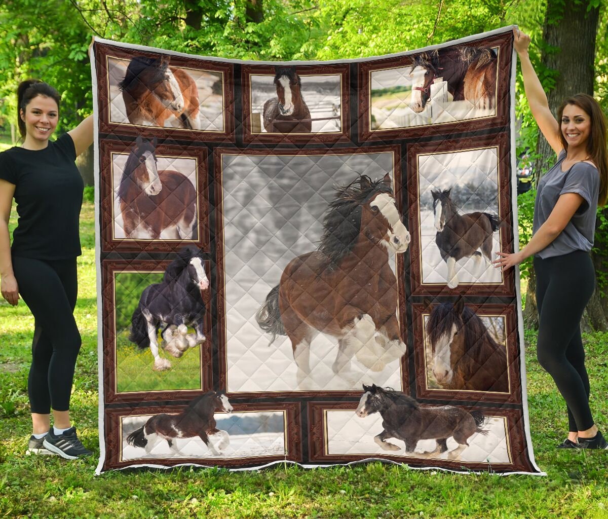 Clydesdale Horse 3d Quilt Love Horse Quilt Blanket Gifts For Etsy