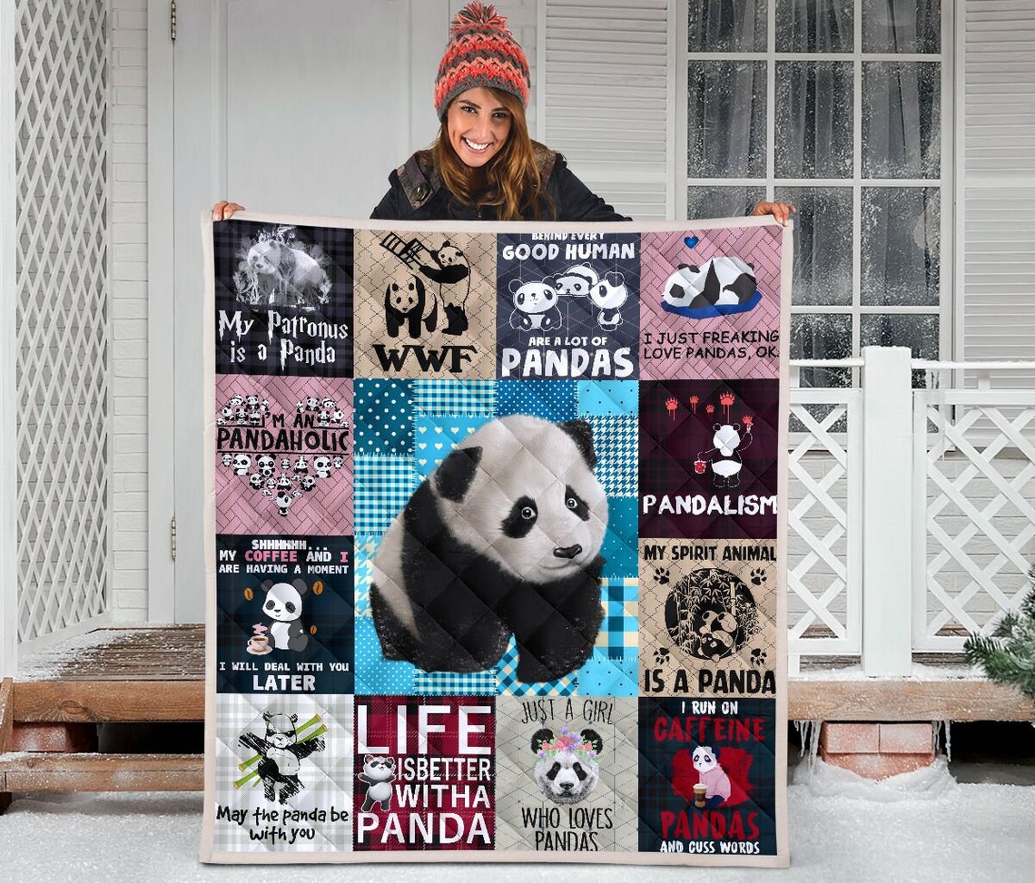 Giant Panda Quilt Animal Panda Quilt Blanket Perfect Gifts Etsy