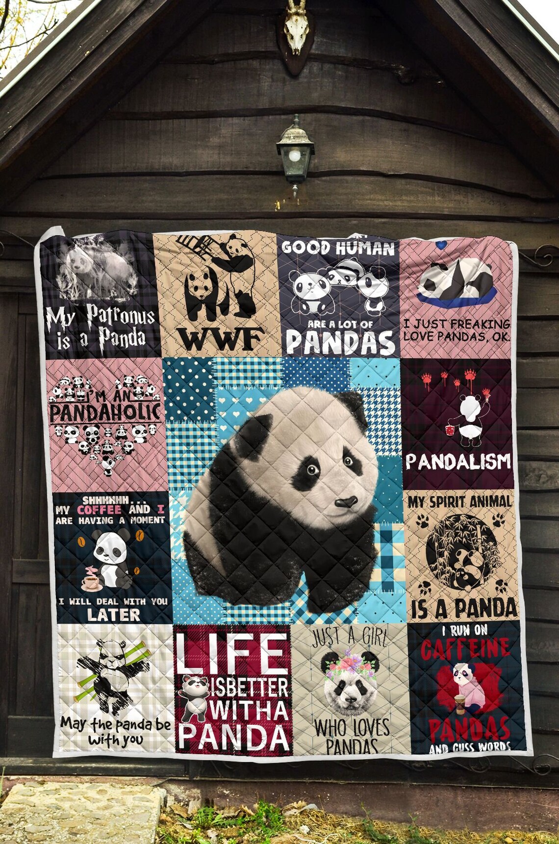 Giant Panda Quilt Animal Panda Quilt Blanket Perfect Gifts Etsy