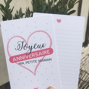 Carte Anniversaire Maman Joyeux Anniversaire Mamounette Etsy Israel