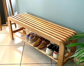 Reclaimed Wood Storage Bench – Ideal for Entryway, Hallway or Corridor