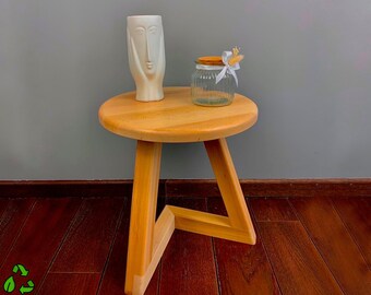 Plant support | Ideal decorative stool or side table | Minimalist recycled beech solid wood | EPSILON