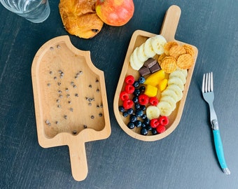 Original appetizer boards in the shape of ice cream | Serving trays | Set of two