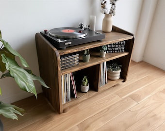 Solid wood vinyl record cabinet – Stylish and practical storage for record players