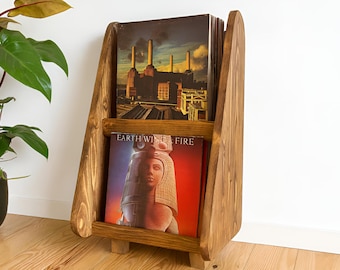 Handmade Recycled Wood Vinyl Storage – Handcrafted Record Cabinet