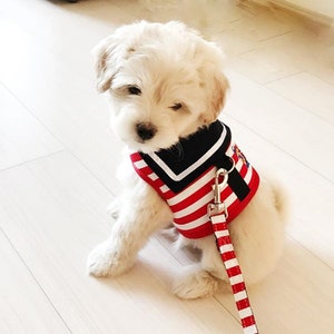 Little Sailor Dog Harness Cat Harness Leash Small Dog Harness Vest Cute Puppy Harnesses Cat Harness Leash Lead Puppy Harness Vest Leash Lead