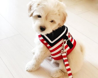 Little Sailor Dog Harness Cat Harness Leash Small Dog Harness Vest Cute Puppy Harnesses Cat Harness Leash Lead Puppy Harness Vest Leash Lead