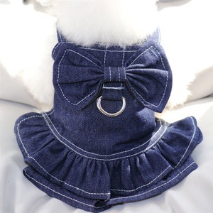 Denim Dog Dress Dog Shirt Small Dog Clothes Cat Clothes Puppy Clothes Girl Dog Clothes Dog Costume Dog Lover Gifts Cute Designer Dog Clothes