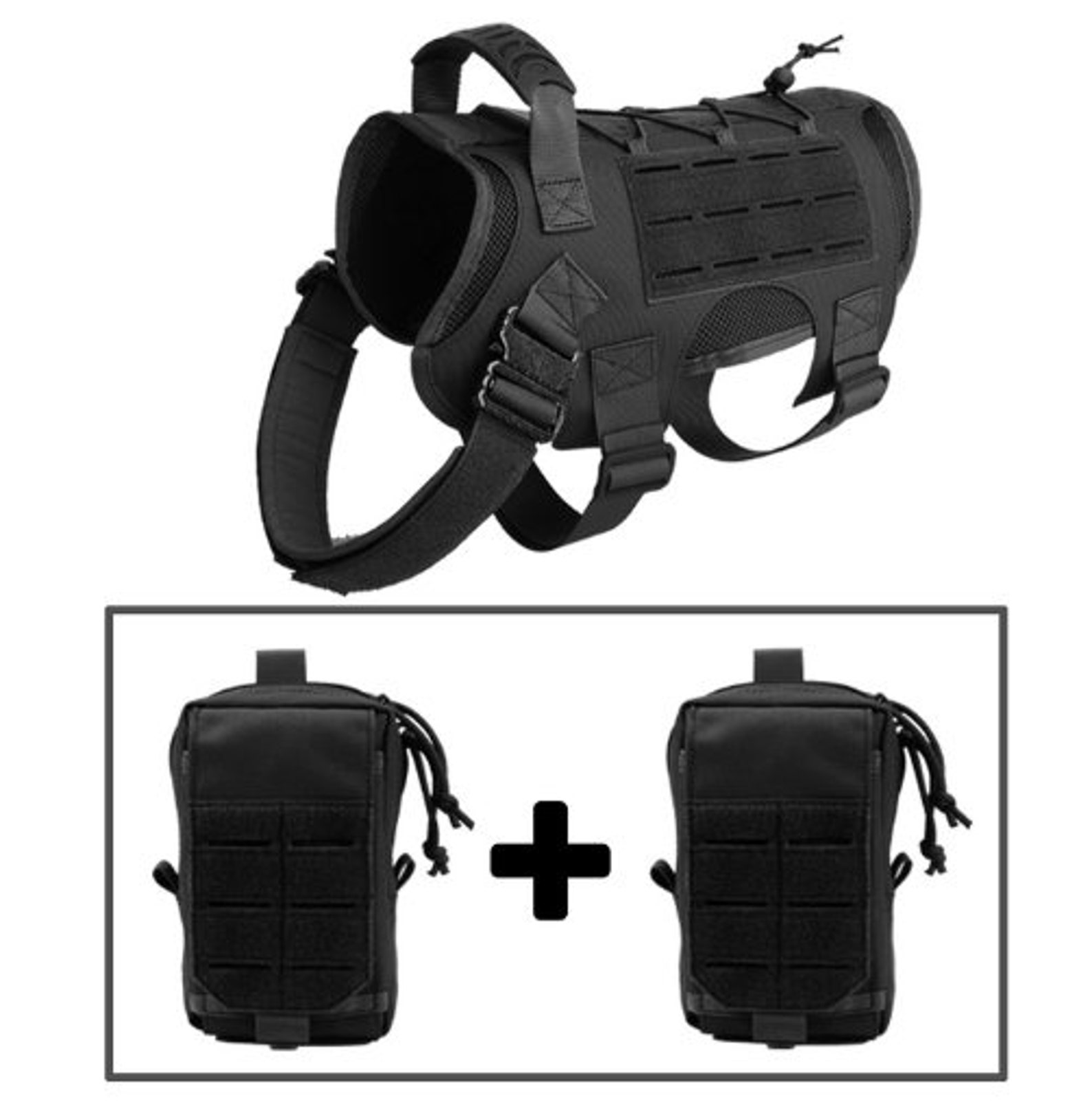 Tactical Dog Harness No Pull With Pouch Military Dog Harness Etsy