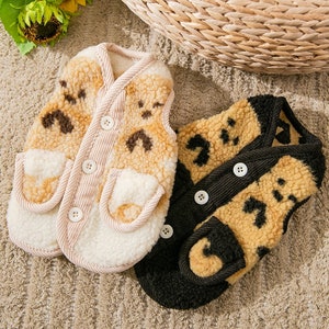 Teddy Fleece Jackets for Cats and Small Dogs small dog jackets for cold weather warm dog clothes cat clothes x small dog clothes