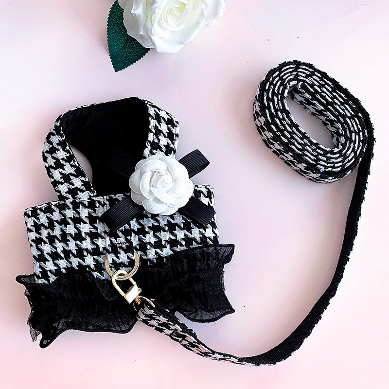 Chanel Dog Harness and Leash Set — Dogssuppliesrus