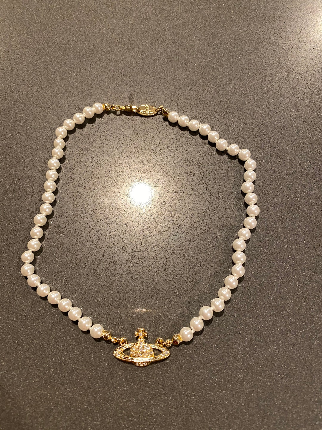 Vivienne Westwood Pearl Necklace Gold - Etsy