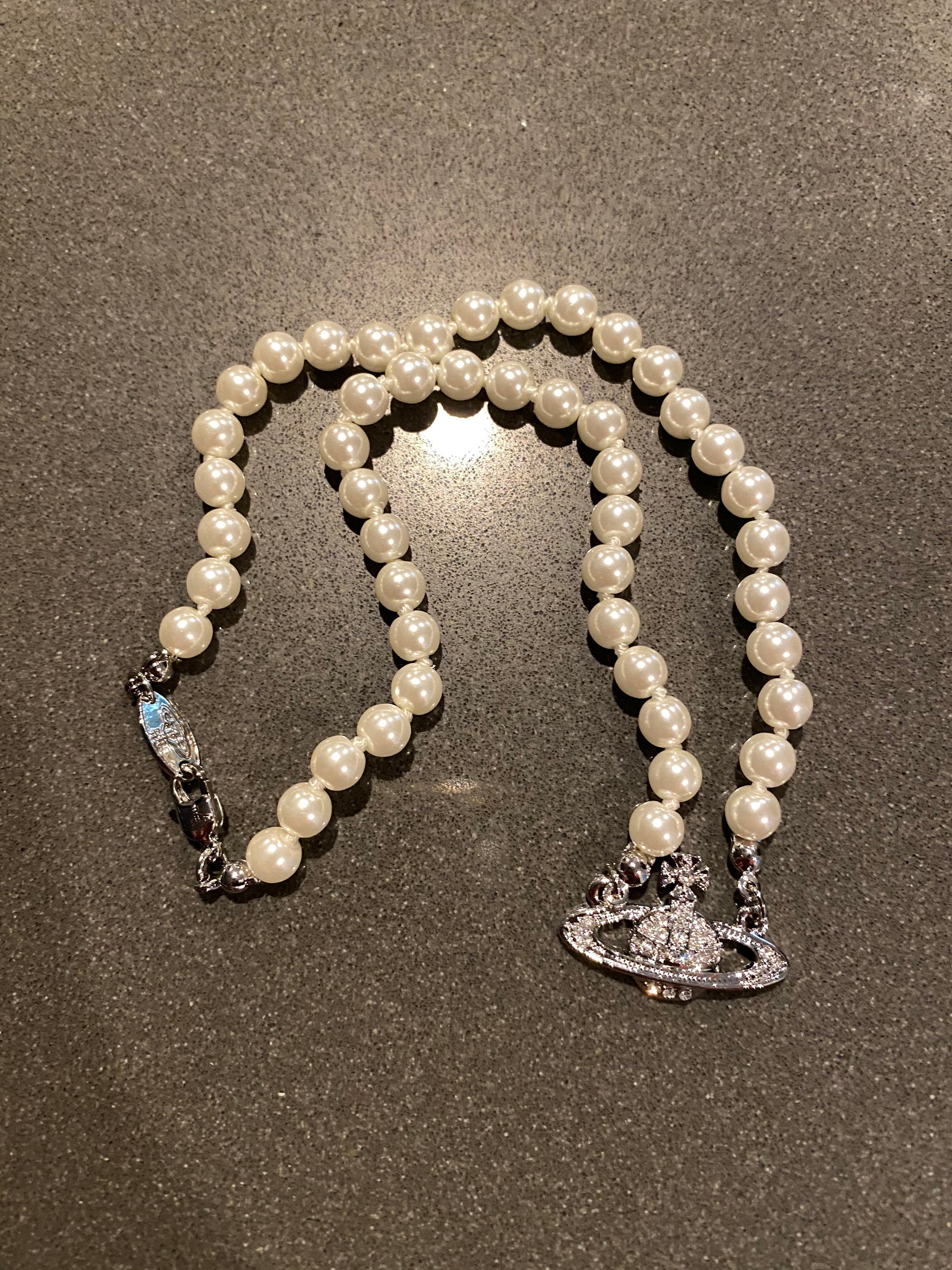 Vivienne Westwood Collar de Perlas Plata Etsy México