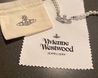 Vivienne Westwood Pearl Necklace Black - Etsy