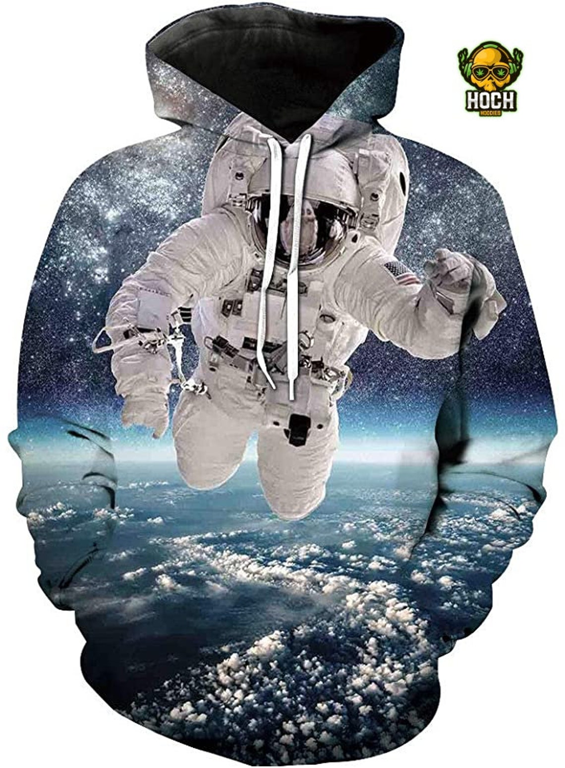 Real Astronaut In Outer Space Hoodie 3d Casual Unisex Hoodie | Etsy