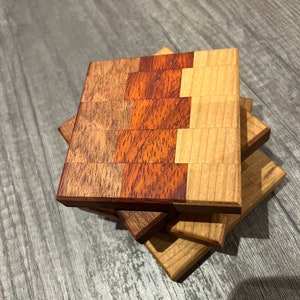 Solid wood coasters