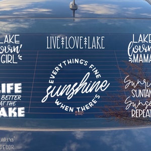 Lake Decals For Car, Lake Decals For Boat, Lake House Decor, Life Is Better At The Lake Decal, Summer Decal, Lake Lover Gift, Summer Decor