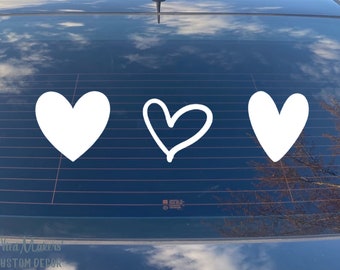 Heart Decal, Just Married Removable Car Decal, Wedding Decal For Car, Custom Wedding Decor, Just Married Car Sticker, Wedding Gift, Car Sign