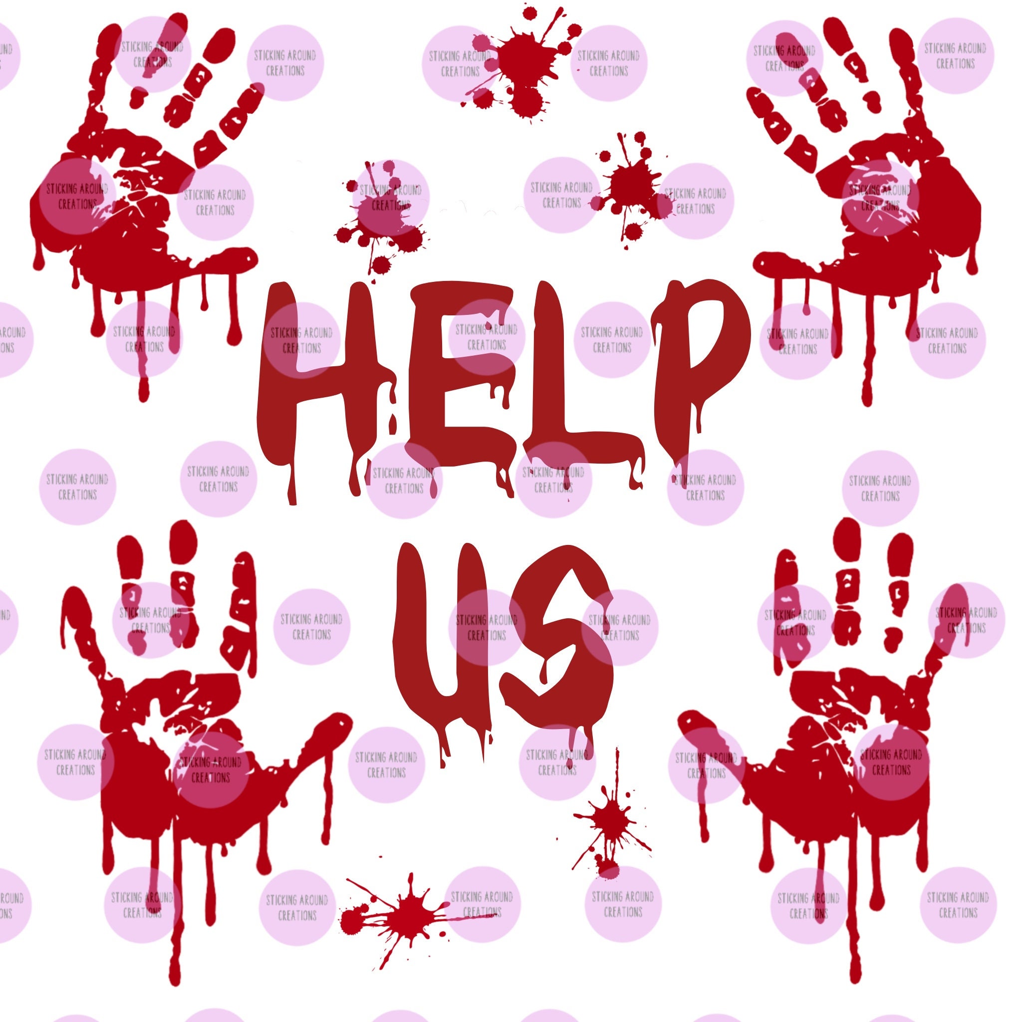 Bloody Hand Prints Svg Bloody Hand Decal Digital Download | Etsy