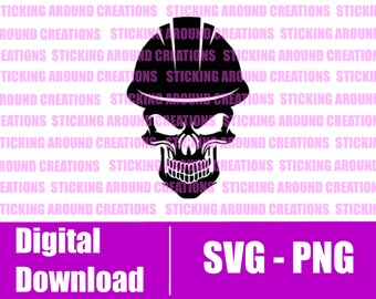 Construction Worker Skull SVG PNG: Hard Hat Decal (Digital Download)