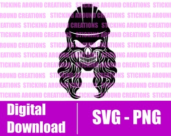 Woman Construction Worker Skull SVG PNG: Hard Hat Decal (Digital Download)