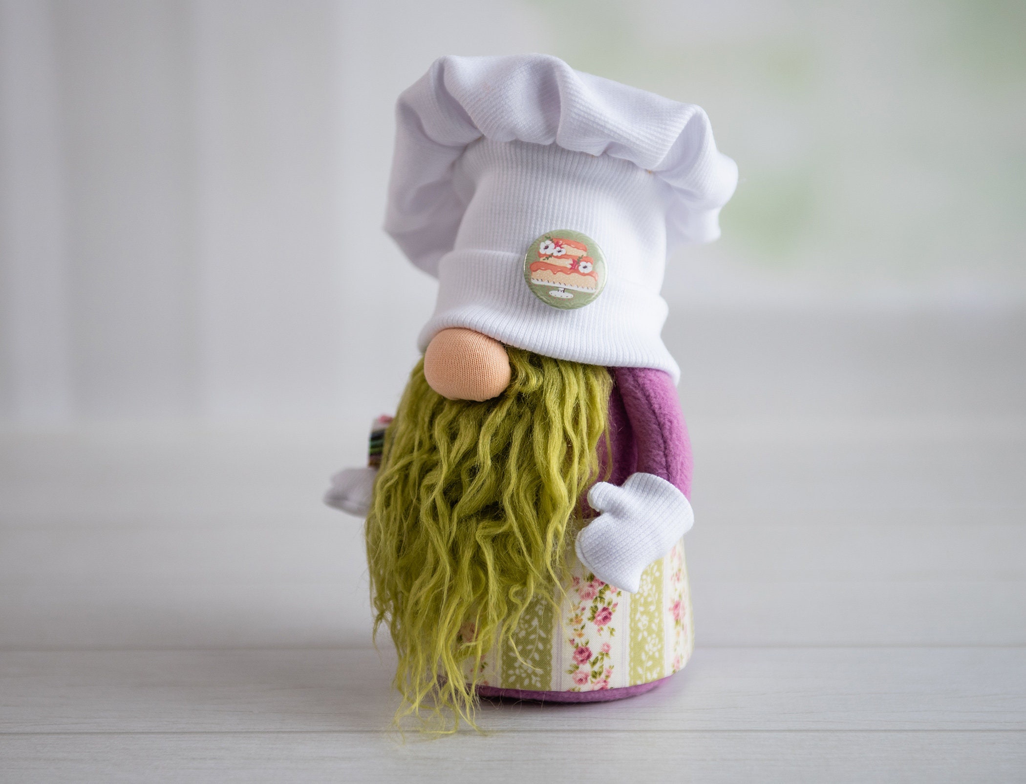 Gnome kitchen decor. Tiered Tray Gnome. Summer kitchen gnome. Etsy