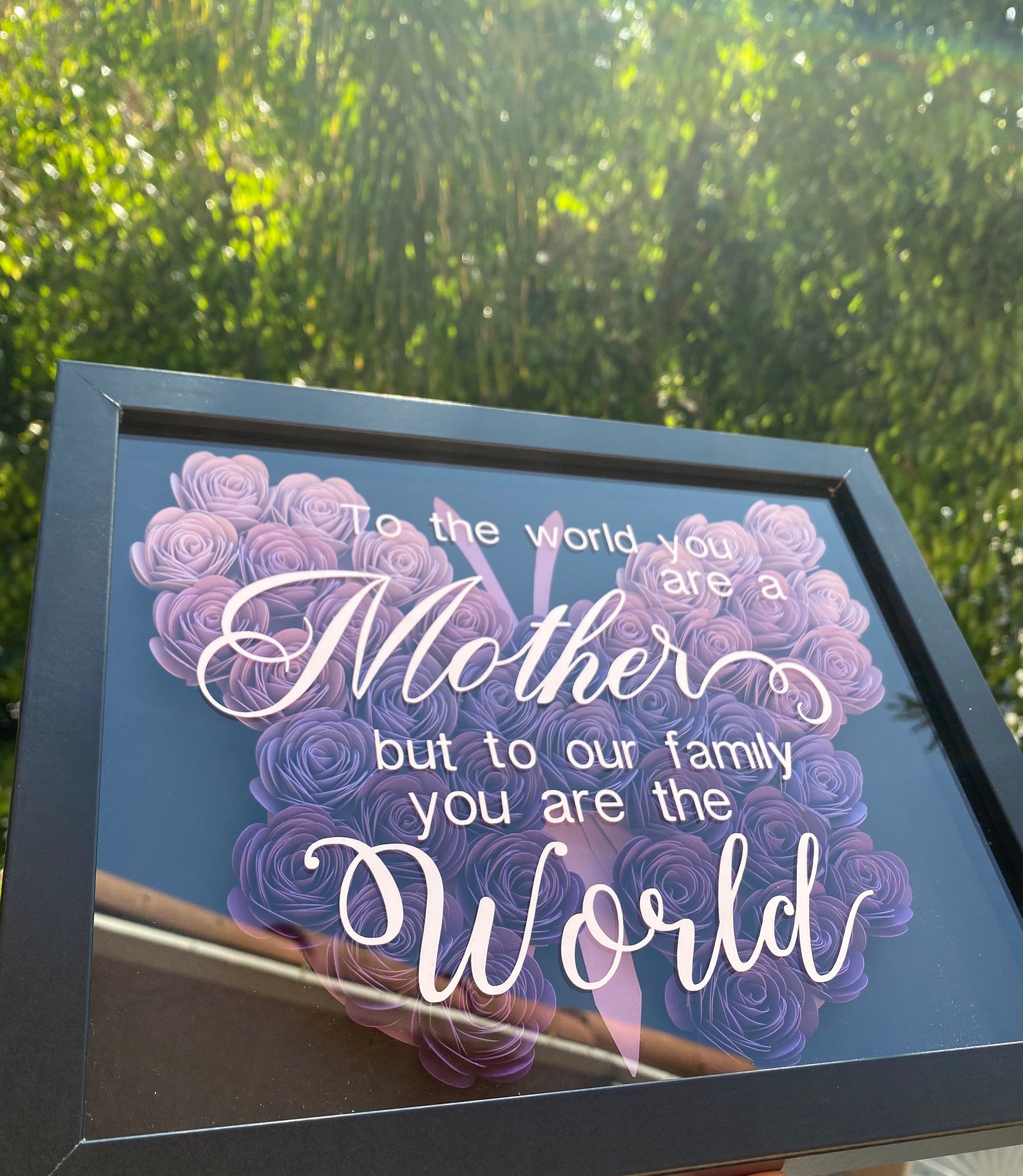 Mothers Day Butterfly Shadow Box | Etsy