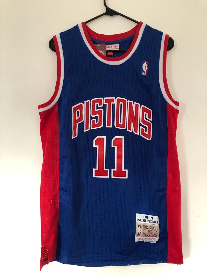 Retro Pistons NBA Jersey Thomas | Etsy