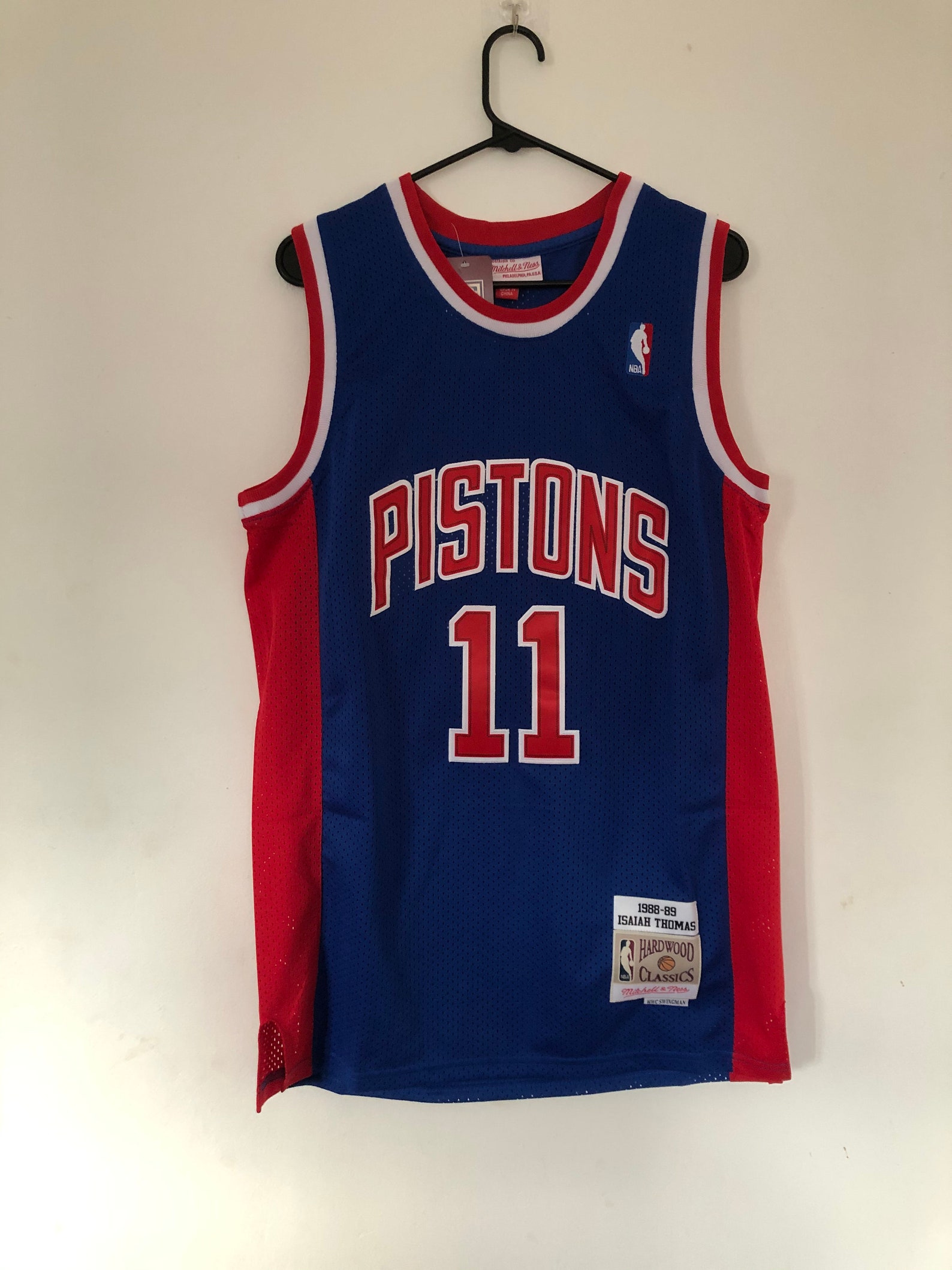 Retro Pistons NBA Jersey Thomas Etsy