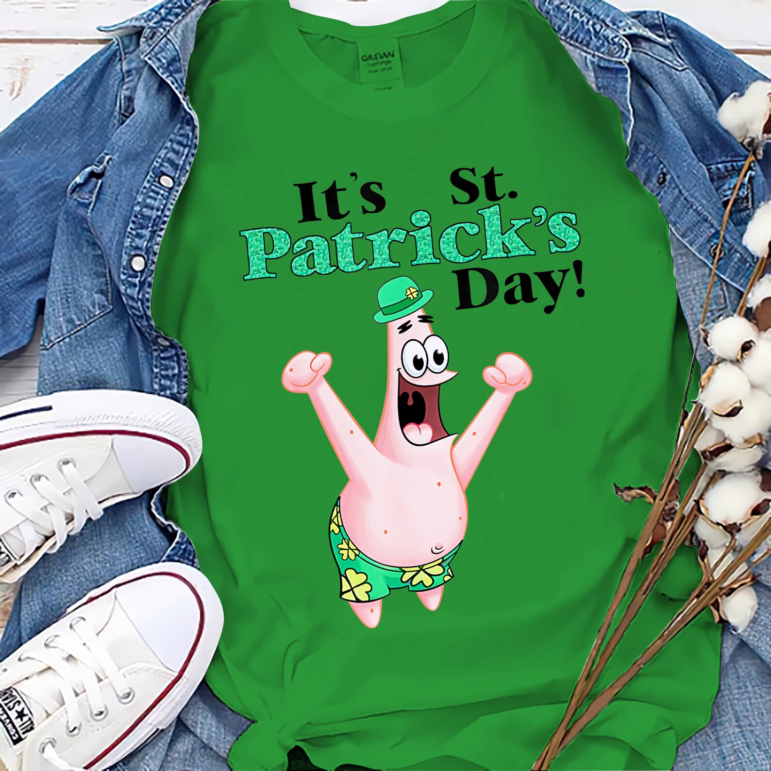Spongebob St. Patrick's day Tshirt TShirt Funny Etsy
