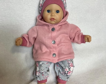 Ropa para muñeca de 36 cm. / Conjunto de 3 piezas para una muñeca de 36 cm.